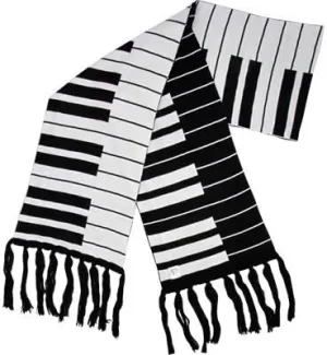 Gift House Fine Knit Keyboard Scarf 66X 9"