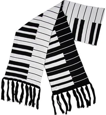 Gift House Fine Knit Keyboard Scarf 66X 9"