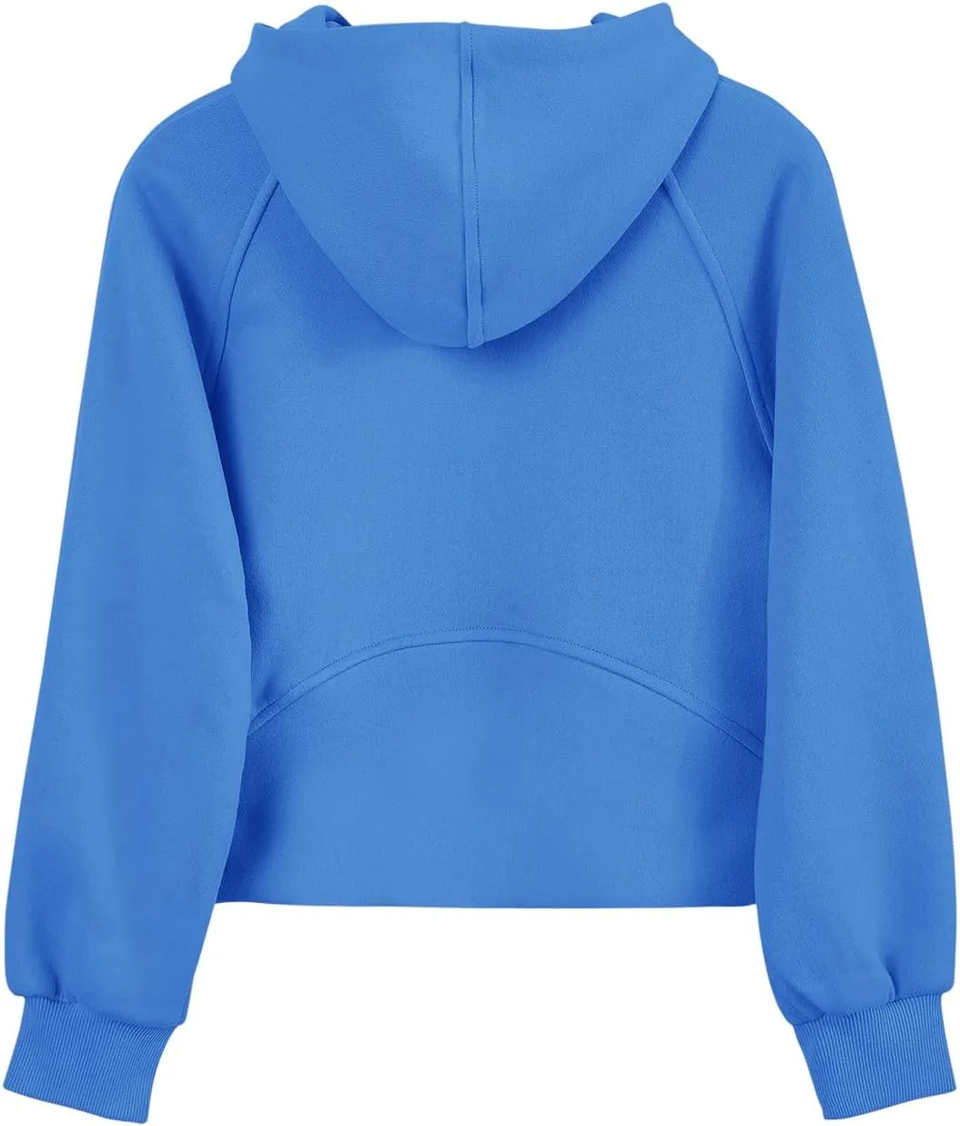 Girls' Hoodies Sweatshirts Half Zipper Pullover Crop Tops for Teen Girls Long Sleeve Sweater Thumb Hole