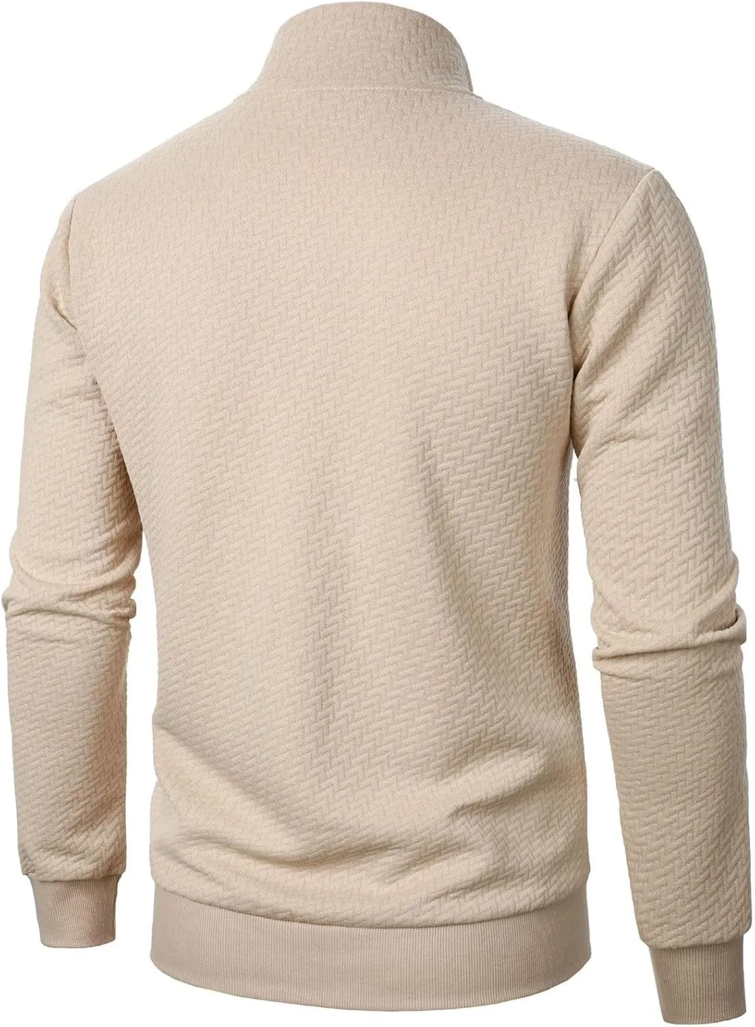 Henlley Shirts for Men Fashion Casual Solid Color Zippered Jacket Top Mens Jacket Mens Long Sleeve Tee Shirts Fall