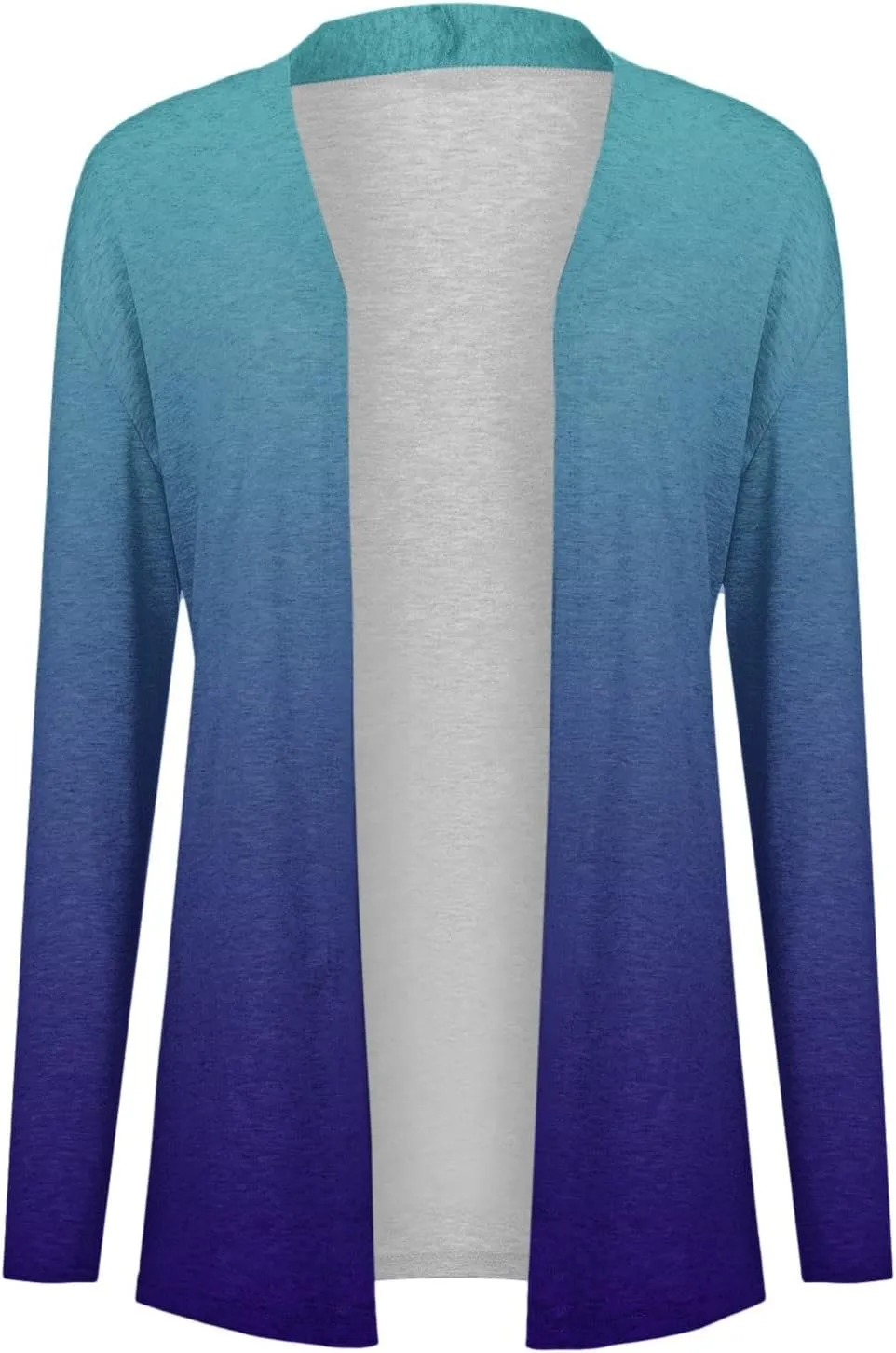 HGps8w Womens Cardigans 2025 Fall Casual Open Front Gradient Lightweight Thin Sweaters Coat Jacket Outerwear