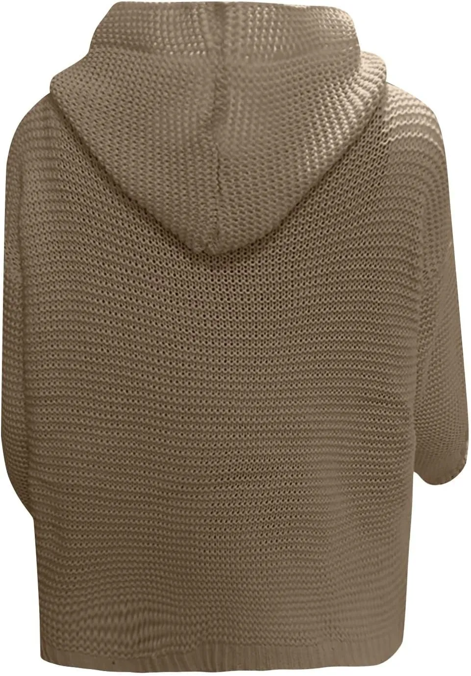 Holiday Hood Long Sleeve Sweater Ladies Cocktail Basic Hooded Regular Fit Windbreaker Women Knit Soft Solid
