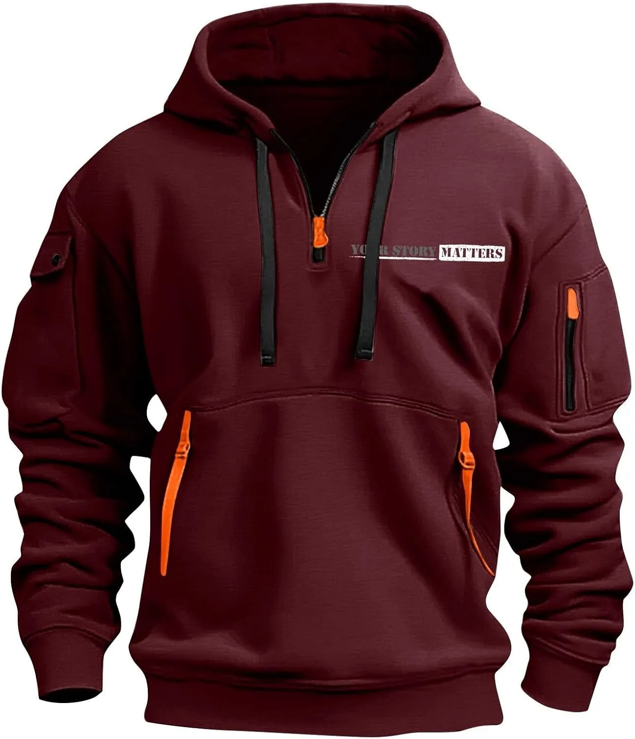 Hoodie For Men Tactical Hoodie Prints Sport Pullover Pocket Long Sleeve Casual Big And Tall Zip Up Hoodies
