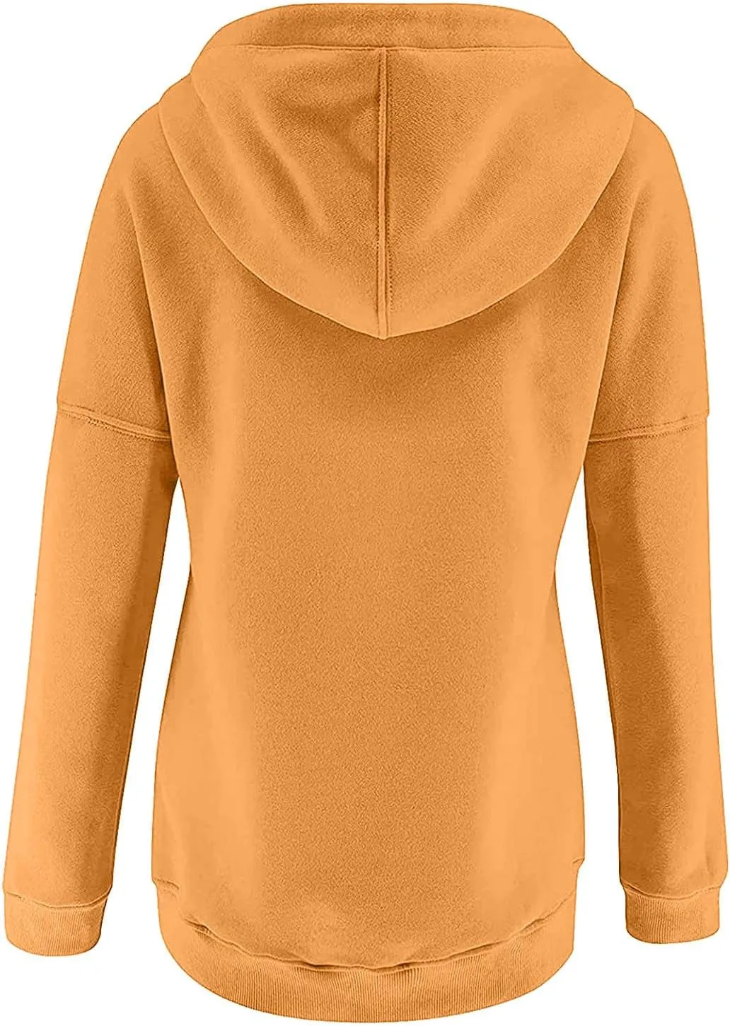 Hoodie Women Casual Pullover Sweatshirt Henley Style Long Sleeve Pocket Relaxed Fit Outfit