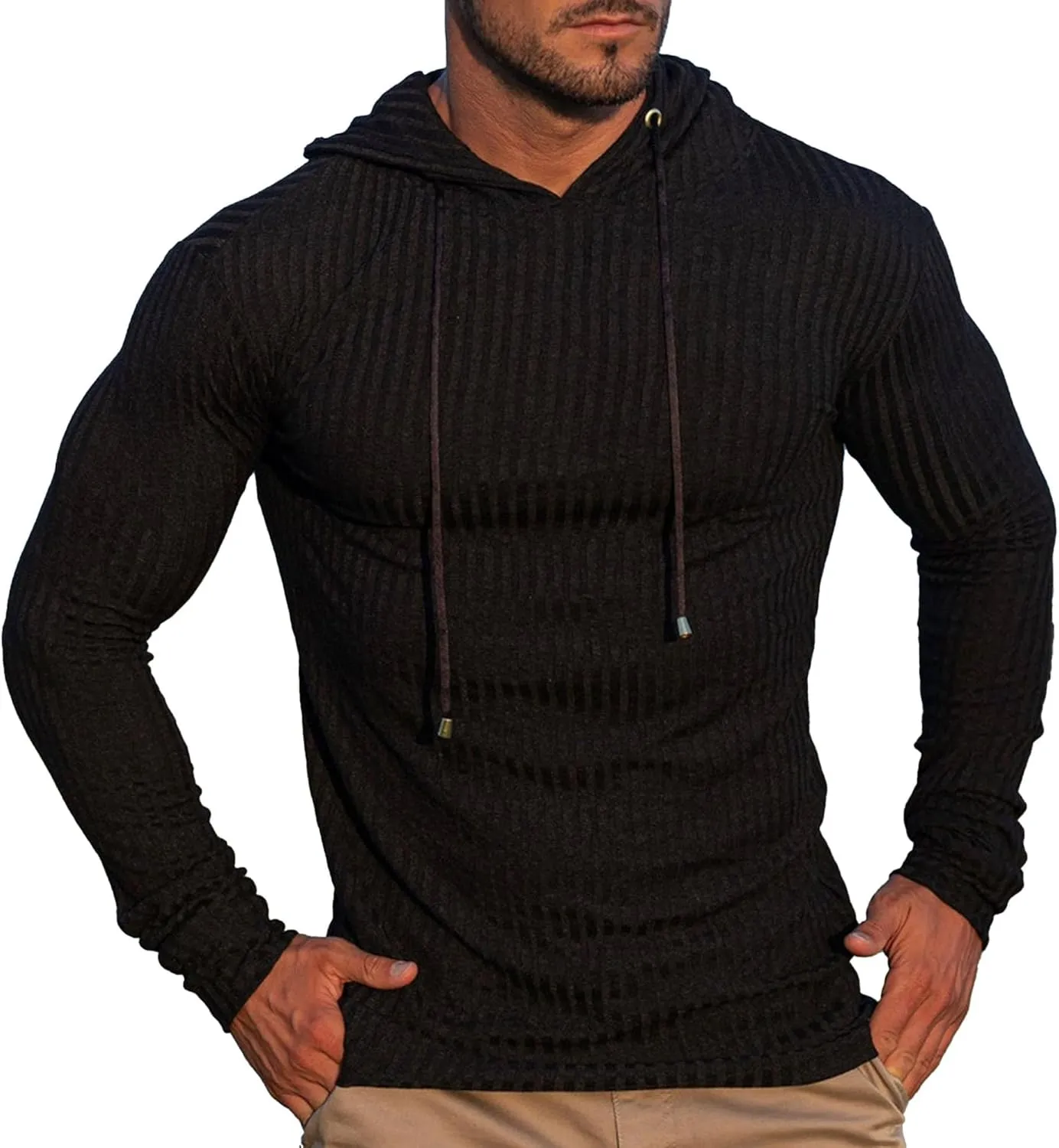 Hoodies for Men Athletic Training Sweatshirt Casual Long Sleeve Shirts Gym Workout Hoodie Big and Tall Pullover Sweater