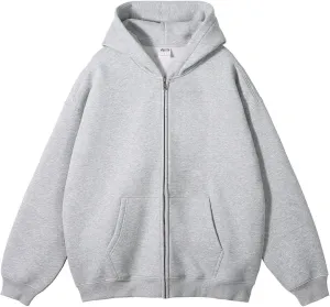Hoodies for Men Full Zip Up Fleece Warm Thick Jackets Heavyweight Sherpa Lined Coat Hooded Sweatshirt with Zipper