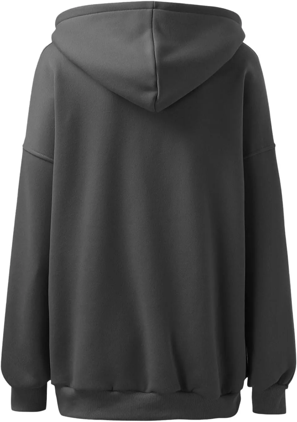 Hoodies for Women Casual Trendy Oversized Pullover Long Sleeve Crewneck Sweatshirts Drop Shoulder Tops Kangaroo Pocket