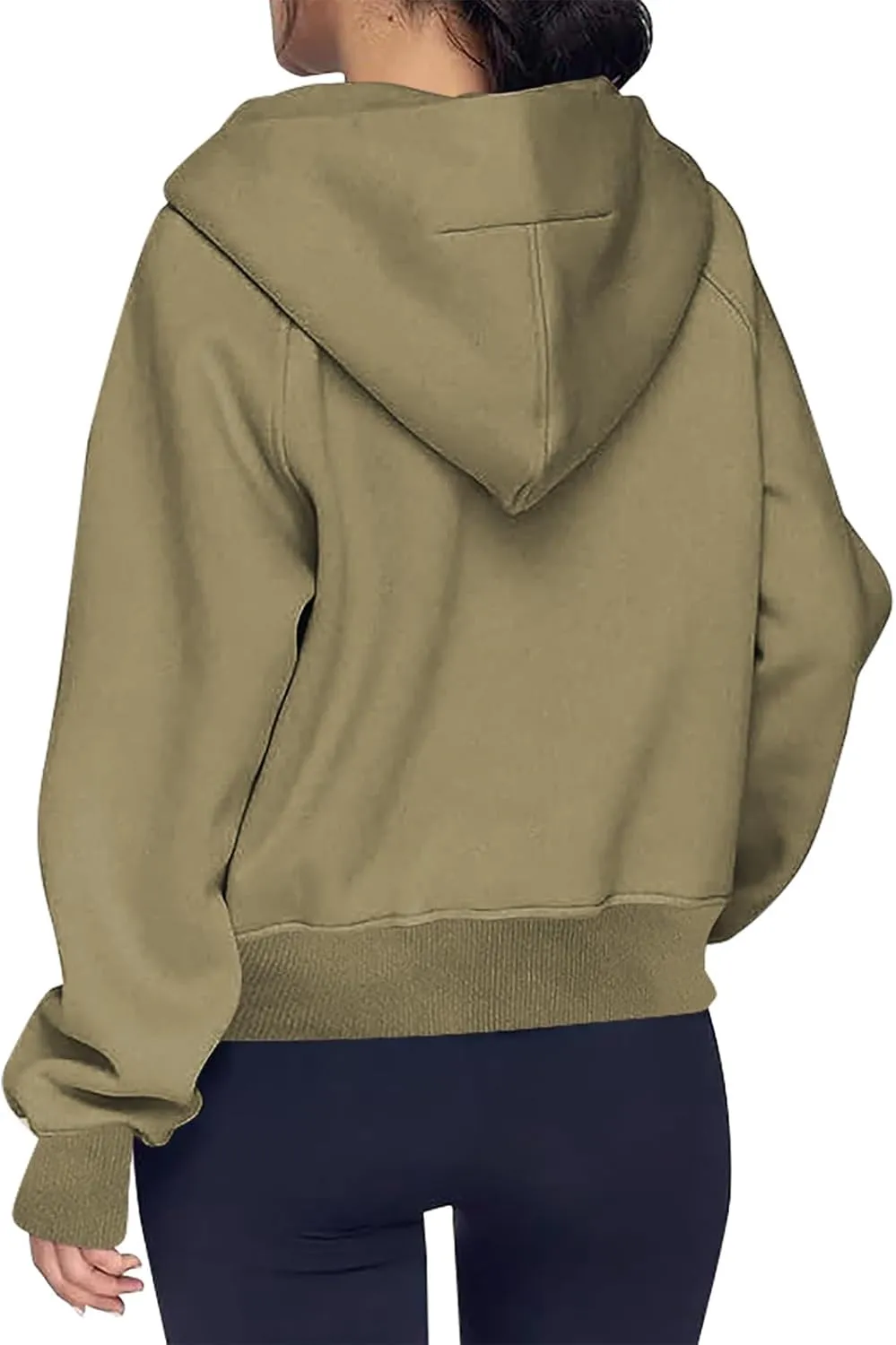 Hoodies For Women Half Zip Cropped Pullover Tops With Thumb Hole Fleece Quarter Zipper Hoodie 2024 Fall Y2k Outfits