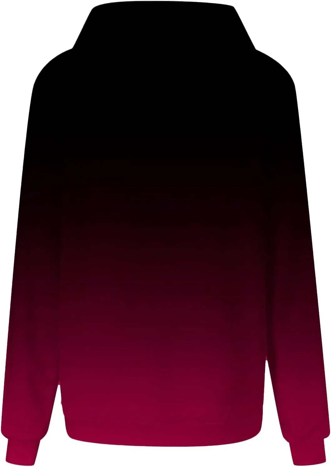 Hoodies For Women Long Sleeve Oversized Sweatshirts Trendy Gradient Graphic Print Sweatshirt with Pocket
