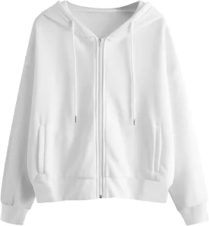 iLH Womens Cropped Hooded Jacket Full Zip Lightweight Breathable Athletic Sweatshirts For Women Outdoor Cute Hoodies