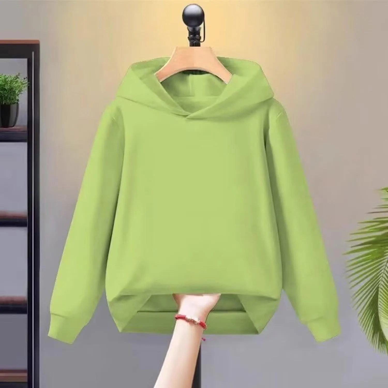 Kids Boy Girl Hoodie Sweatshirt Basic Long Sleeve Solid Color Pullover Tops with Pocket Athletic Casual Clothes