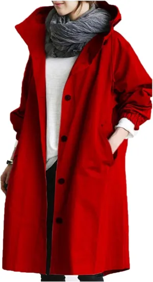 Lapel Slim Overcoat with Belt Outwear Womens Elegant Windbreaker Wild Winter Women'S Coat Lapel Windproof Overcoat