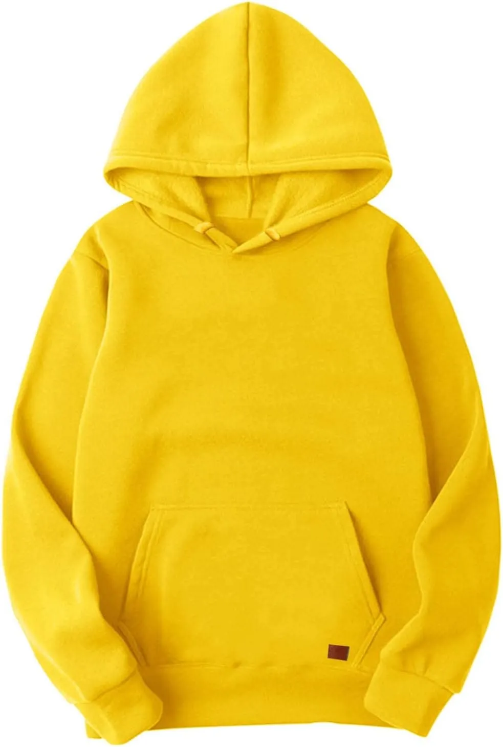 LCMTWX Men's Hooded Fleece Sweatshirt Loose Solid Hooded Sweater Top Midweight Fleece Sweatshirt Pullover & Full Zip