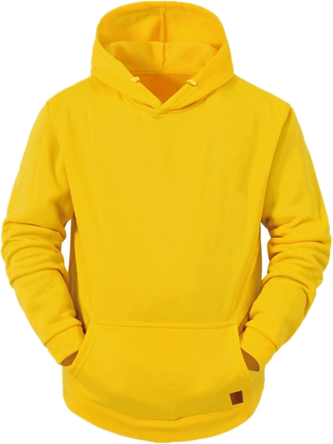 LCMTWX Men's Hooded Fleece Sweatshirt Loose Solid Hooded Sweater Top Midweight Fleece Sweatshirt Pullover & Full Zip