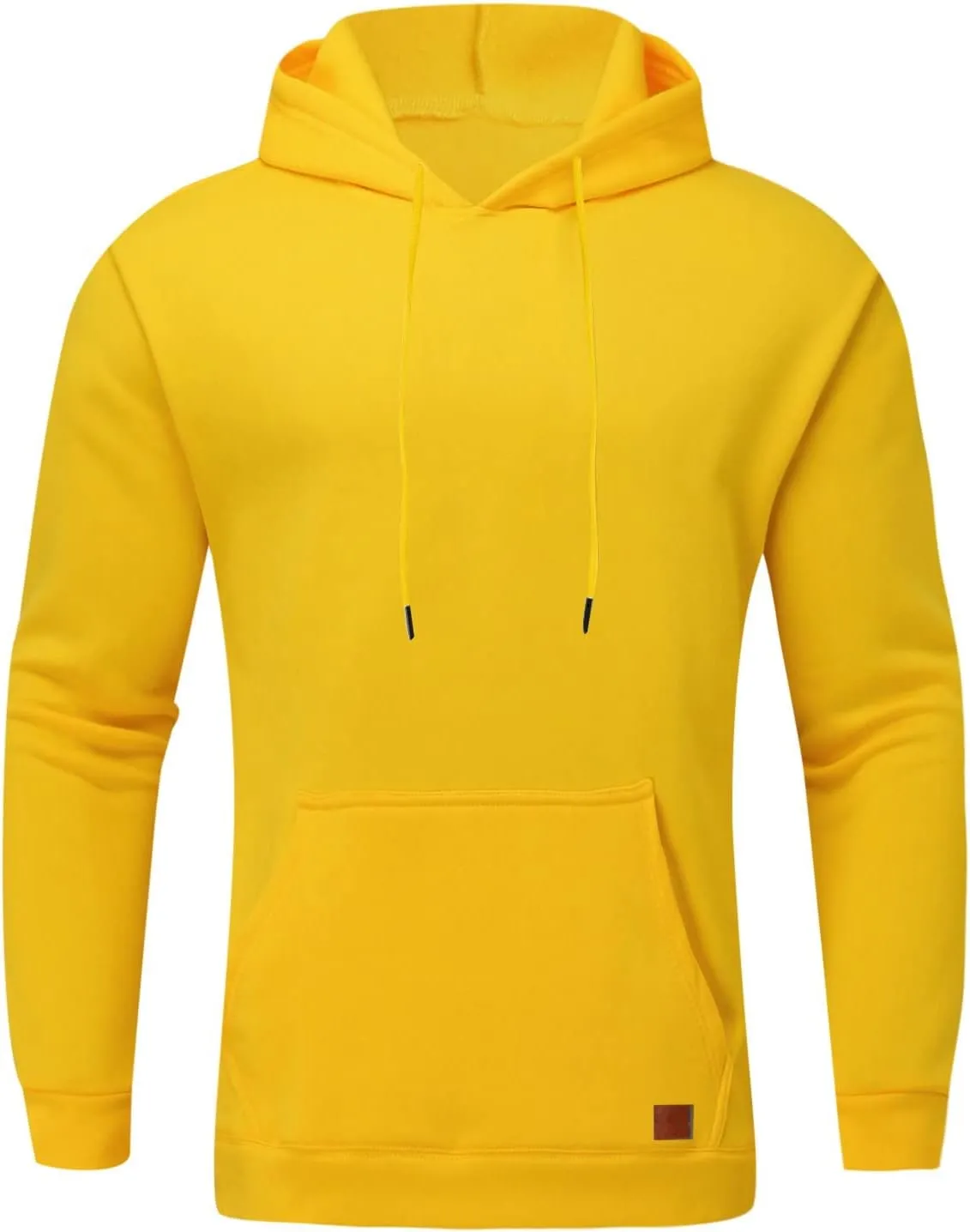 LCMTWX Men's Hooded Fleece Sweatshirt Loose Solid Hooded Sweater Top Midweight Fleece Sweatshirt Pullover & Full Zip