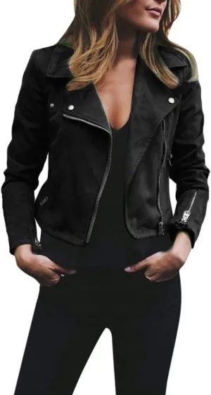 Light Weight Jackets Womens Oversized Leather Jacket Moto Biker Motocycle Coat Fall Fashion Outfits Clothes 2024