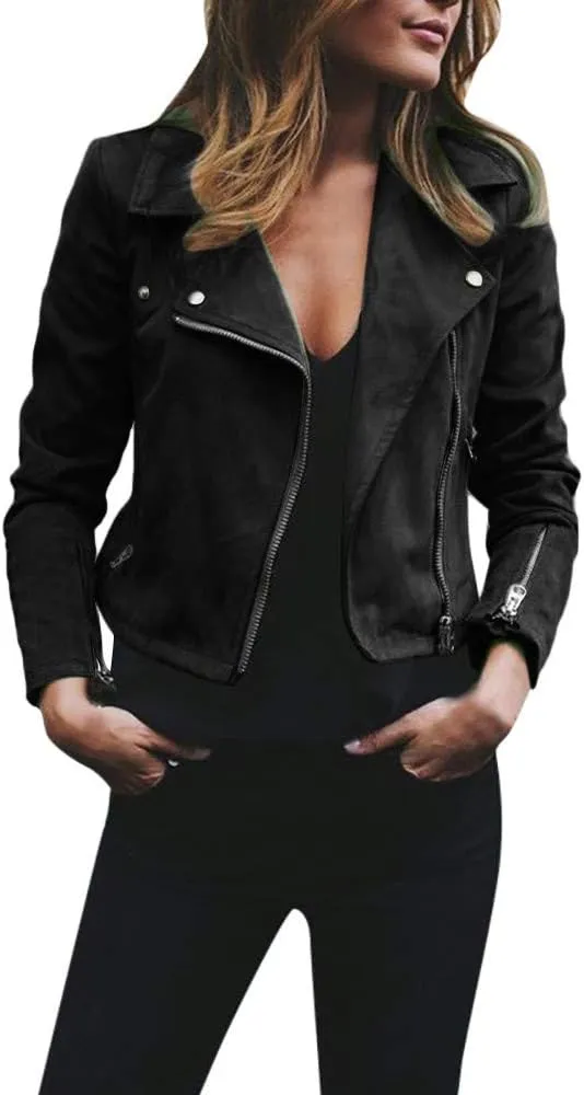 Light Weight Jackets Womens Oversized Leather Jacket Moto Biker Motocycle Coat Fall Fashion Outfits Clothes 2024