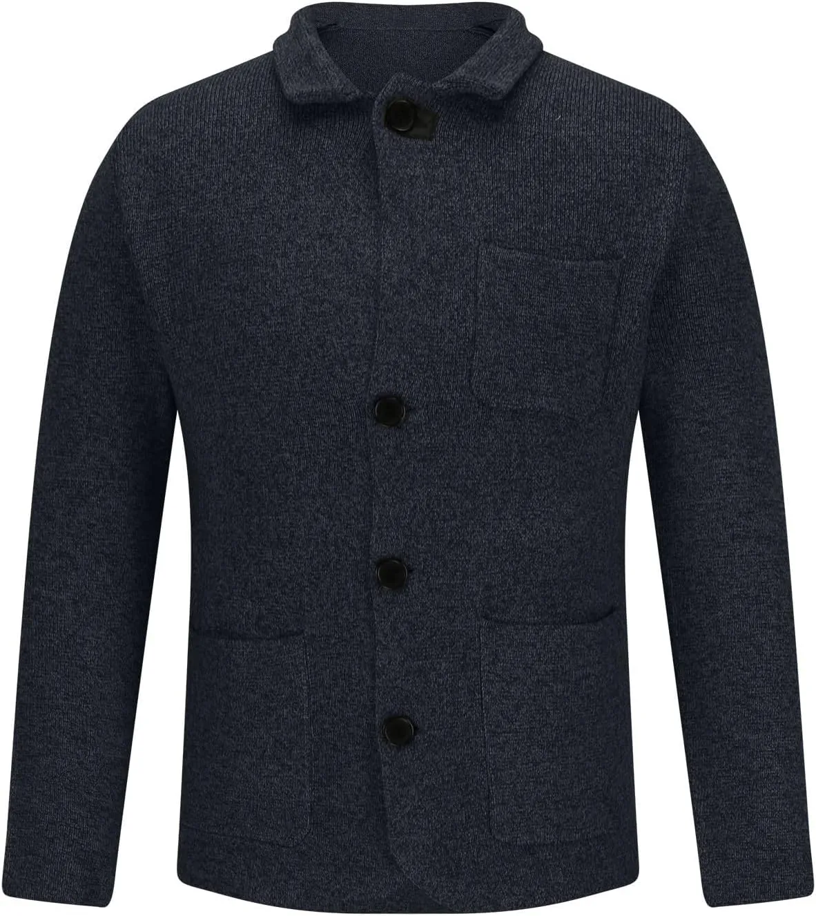 Lightweight Cardigans for Men Button Down Knit Sweater Loose Fit Lapel Shirt Sweaters Coat Long Sleeve Shirts Trendy