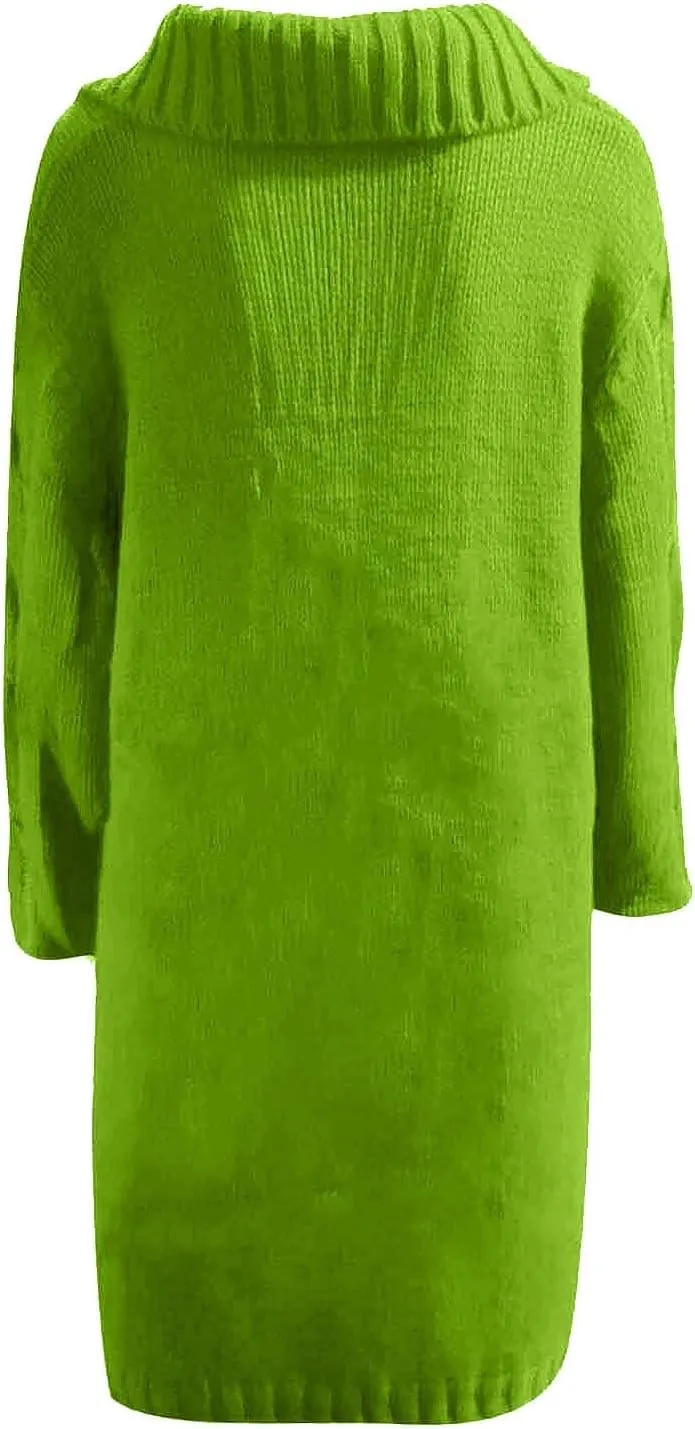 Long Cardigan Sweaters for Women 2024 Plus Size Open Front Chunky Cable Knit Cardigans Hooded Fall Winter Coat