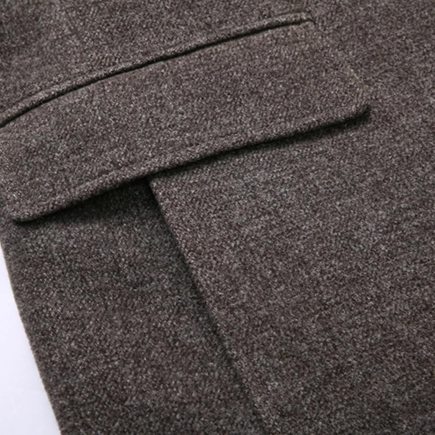 Maiyifu-GJ Men's Long Wool Blend Trench Coat Scarfs Collar Single Breasted Slim Fit Overcoat Winter Warm Mid-Length Coats