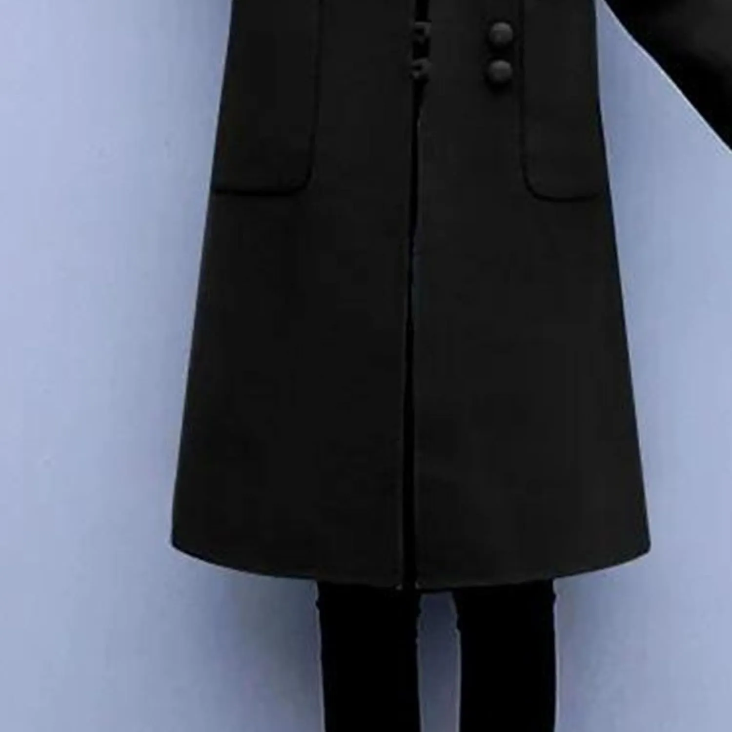 Maiyifu-GJ Women's Fashion Long CoatNotched Lapel Wool Blend Hooded Overcoat Casual Open Front Cardigan Jackets With Pockets