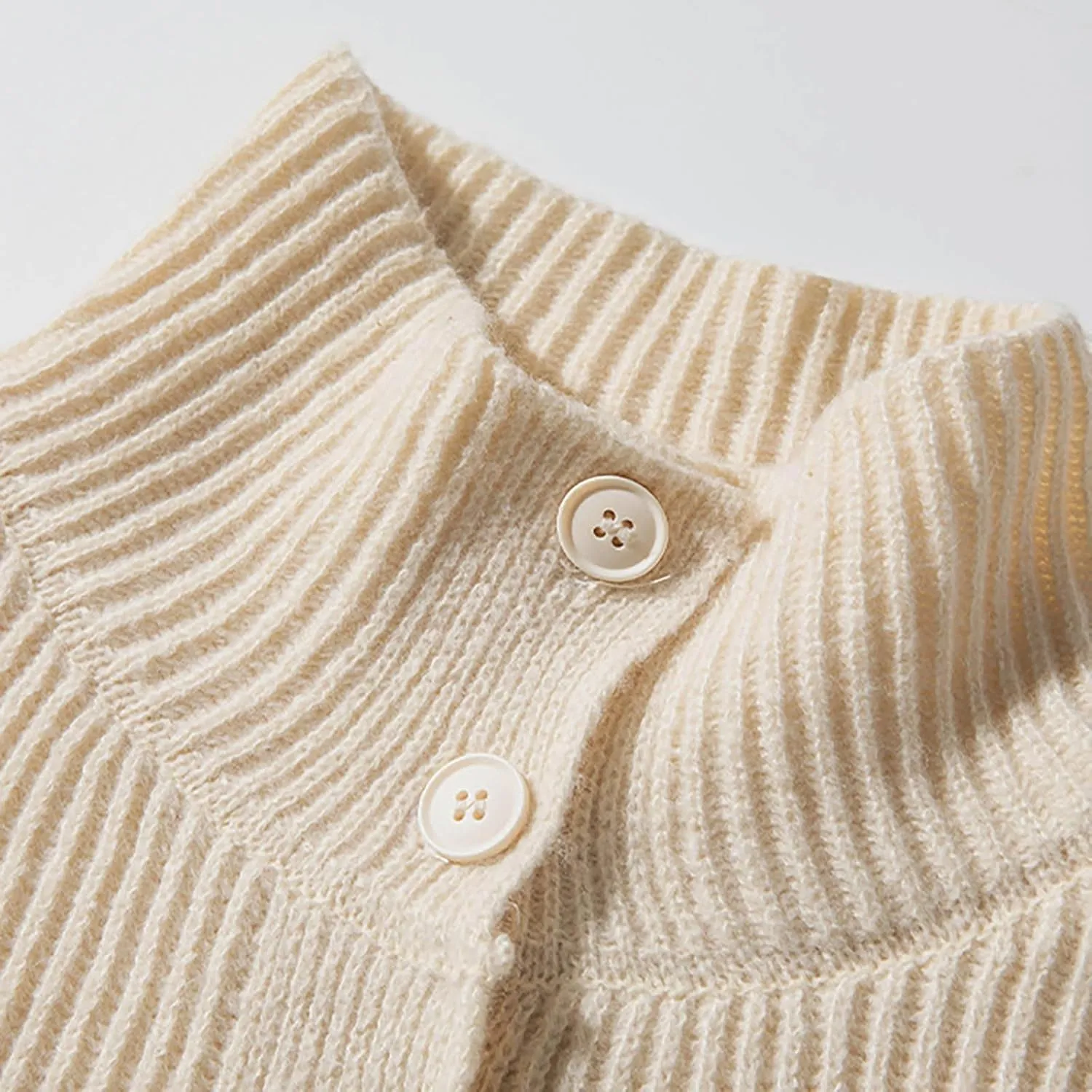 Men Casual Cardigan Button Down Knit Sweater Casual Long Sleeve Sweater Lightweight Cardigan Stand Collar Sweater