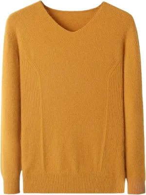 Men V Neck Sweater Long Sleeve Loose Casual Slim Fit Soft Knit Solid Color Pullover Sweater Mens Wool Sweaters