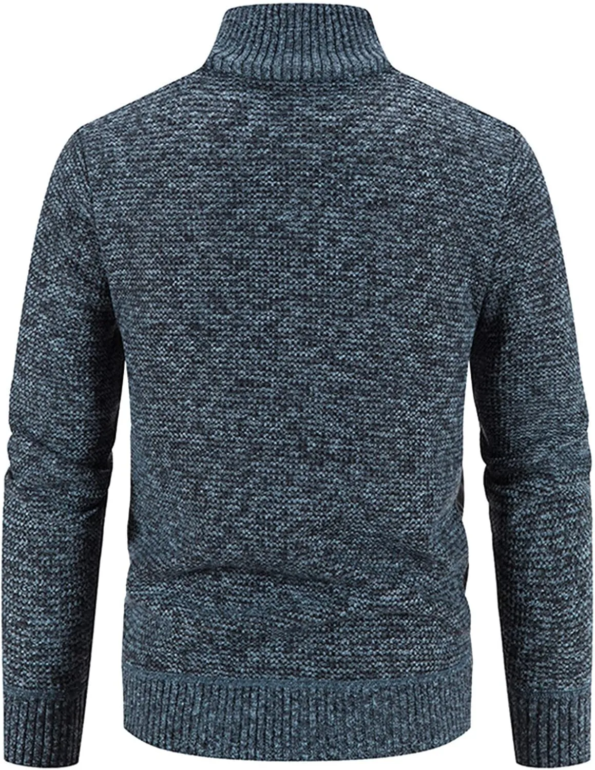 Mens Cardigan, Men's Cardigan Sweaters Knit Zipper Casual Slim Fit Stand Collar with Full Zip and Pockets