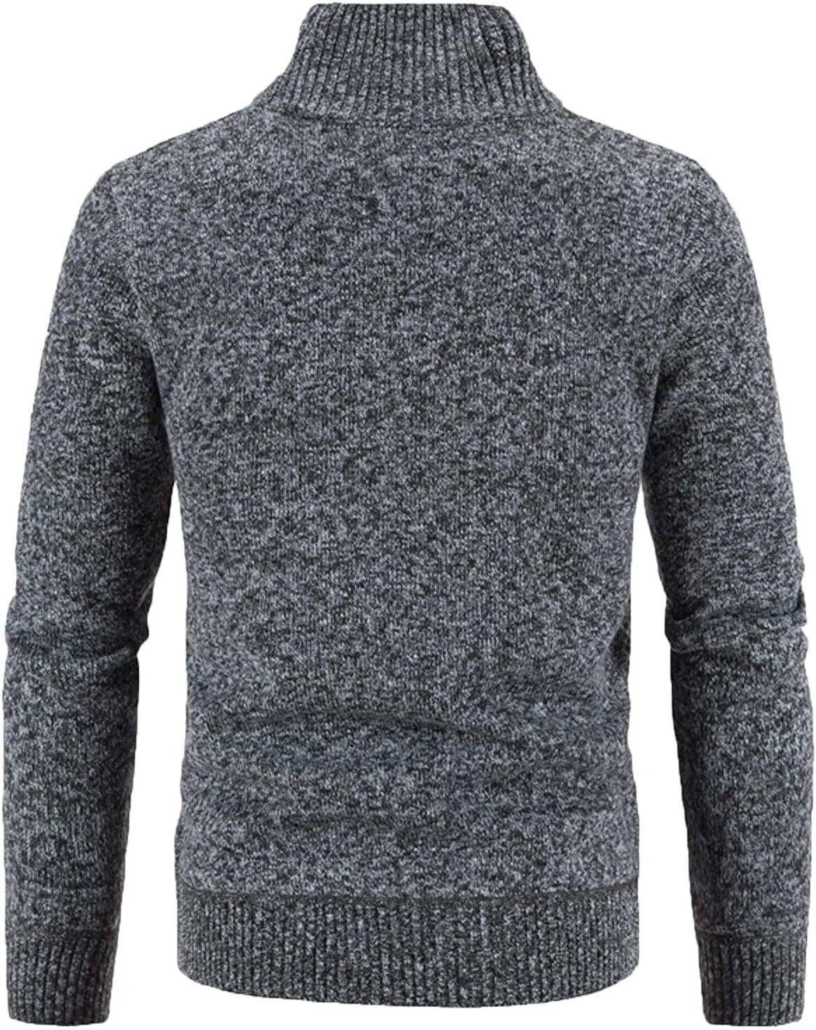 Mens Cardigan, Men's Cardigan Sweaters Knitted Stand Collar Regular Fit Jacket Full Zip Fleece Lined Winter Warm Coat