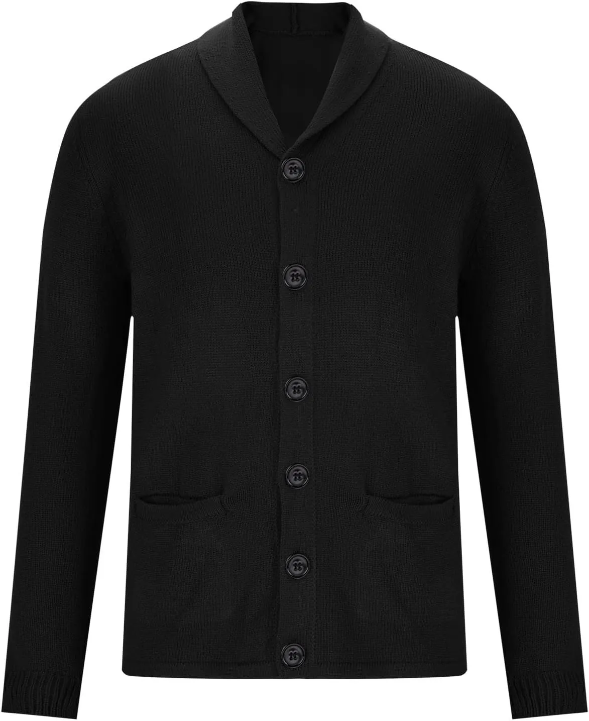 Mens Cardigan Sweater Lightweight Open Front Cardigan Button Down Knit Sweater Casual Long Sleeve Sweater with Pocket