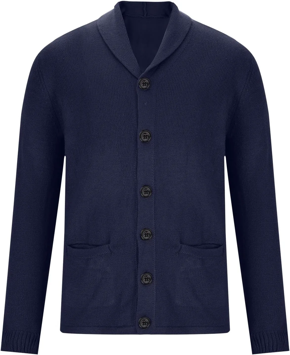 Mens Cardigan Sweater Lightweight Open Front Cardigan Button Down Knit Sweater Casual Long Sleeve Sweater with Pocket