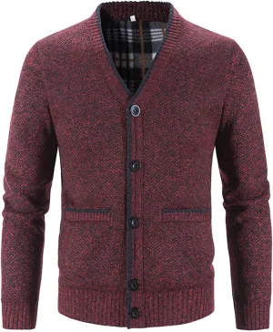 Men's Cardigan Sweaters Cable Knit Button Down Sweater Shawl Collar Loose Fit Casual Knitted Cardigan