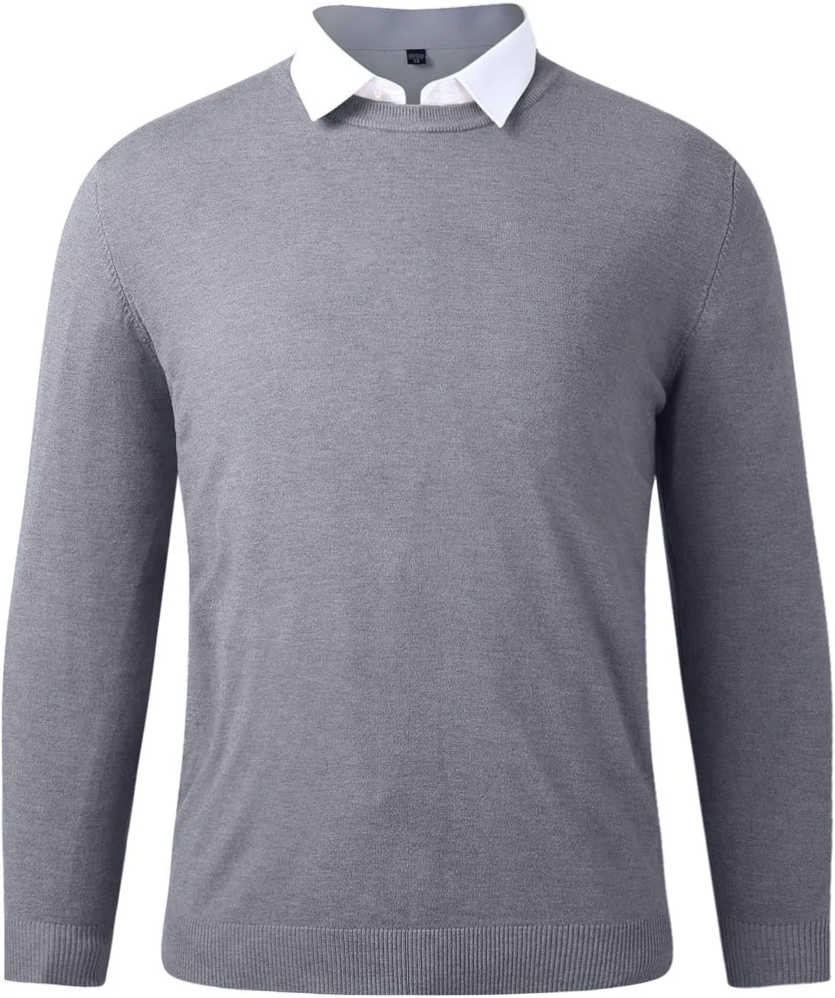 Men's Cashmere Sweater O-Neck Pullovers Knit Sweater Tops Long Sleeve Jumpers Casual Vintage Solid Cardigan Pullover