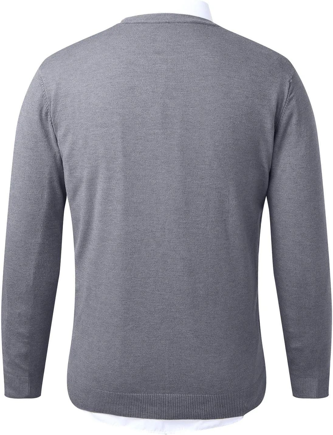 Men's Cashmere Sweater O-Neck Pullovers Knit Sweater Tops Long Sleeve Jumpers Casual Vintage Solid Cardigan Pullover