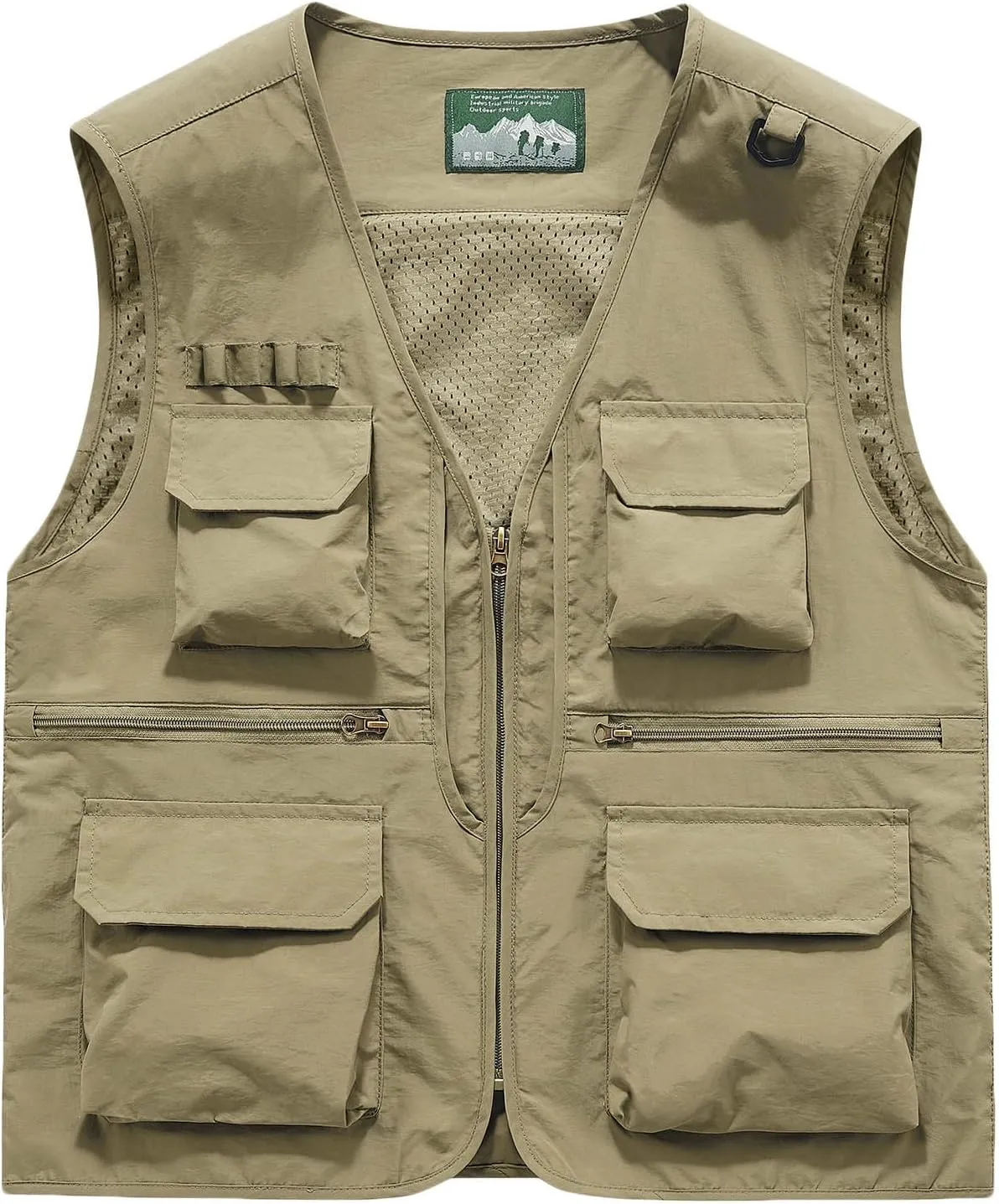 Men's Casual Lightweight Outdoor Vest Fishing Work Utility Safari Travel Photo Cargo Vest Jacket with Multi Pockets