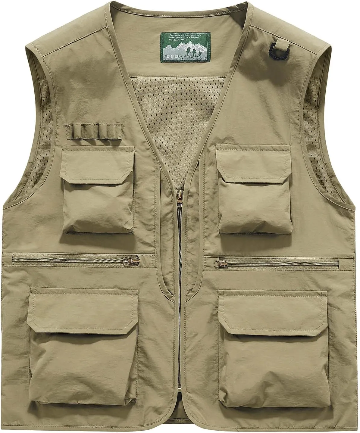 Men's Casual Lightweight Outdoor Vest Fishing Work Utility Safari Travel Photo Cargo Vest Jacket with Multi Pockets