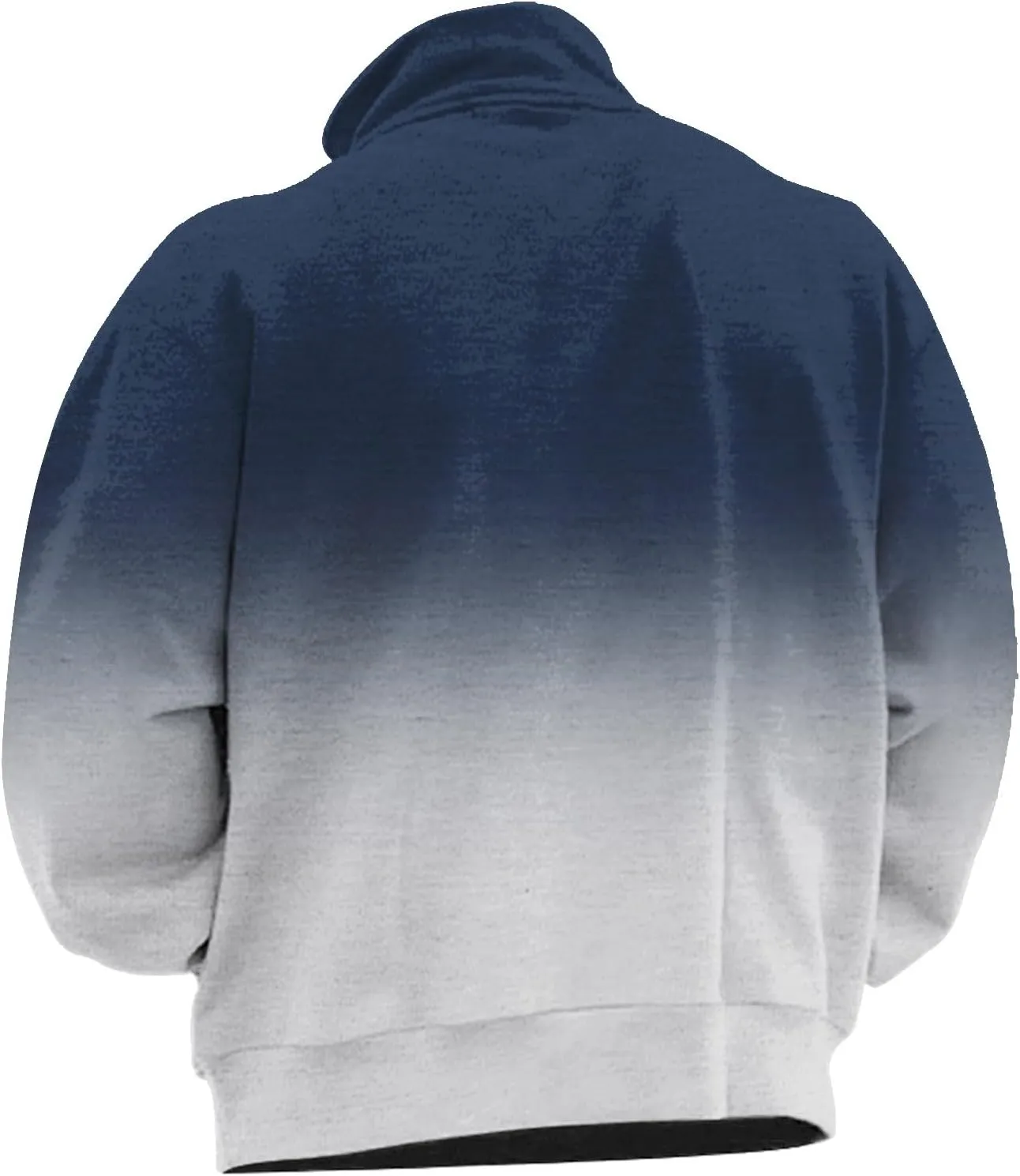 Men's Corduroy Sweatshirt Fleece Quarter Button Gradient Pullover 1/4 Button Down Stand Collar Ombre Casual Tops