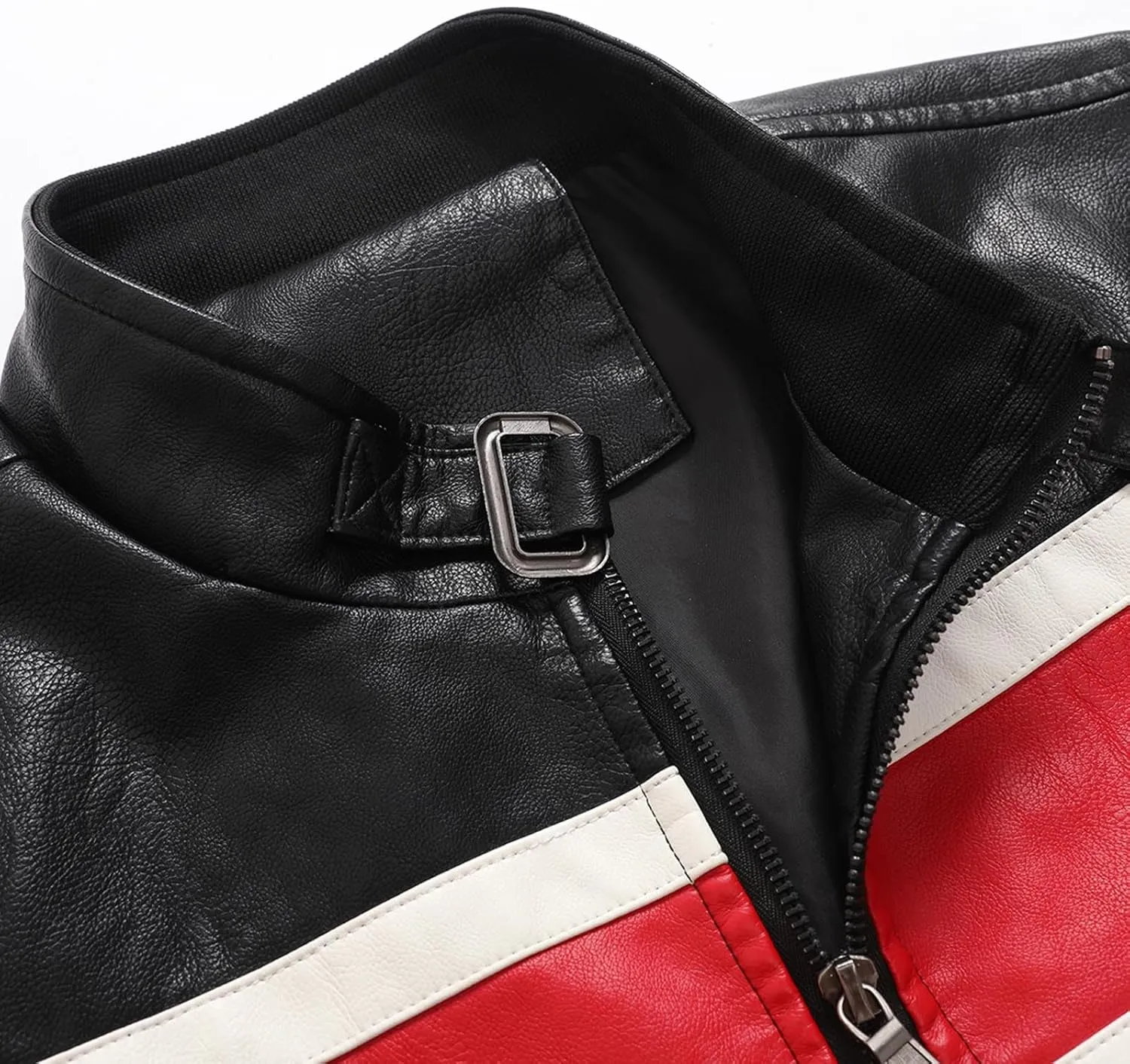 Mens Faux Leather Motorcycle Jacket 2024 Fall Trendy Long Sleeve Full Zip Up Jacket Biker Jacket with Pockets