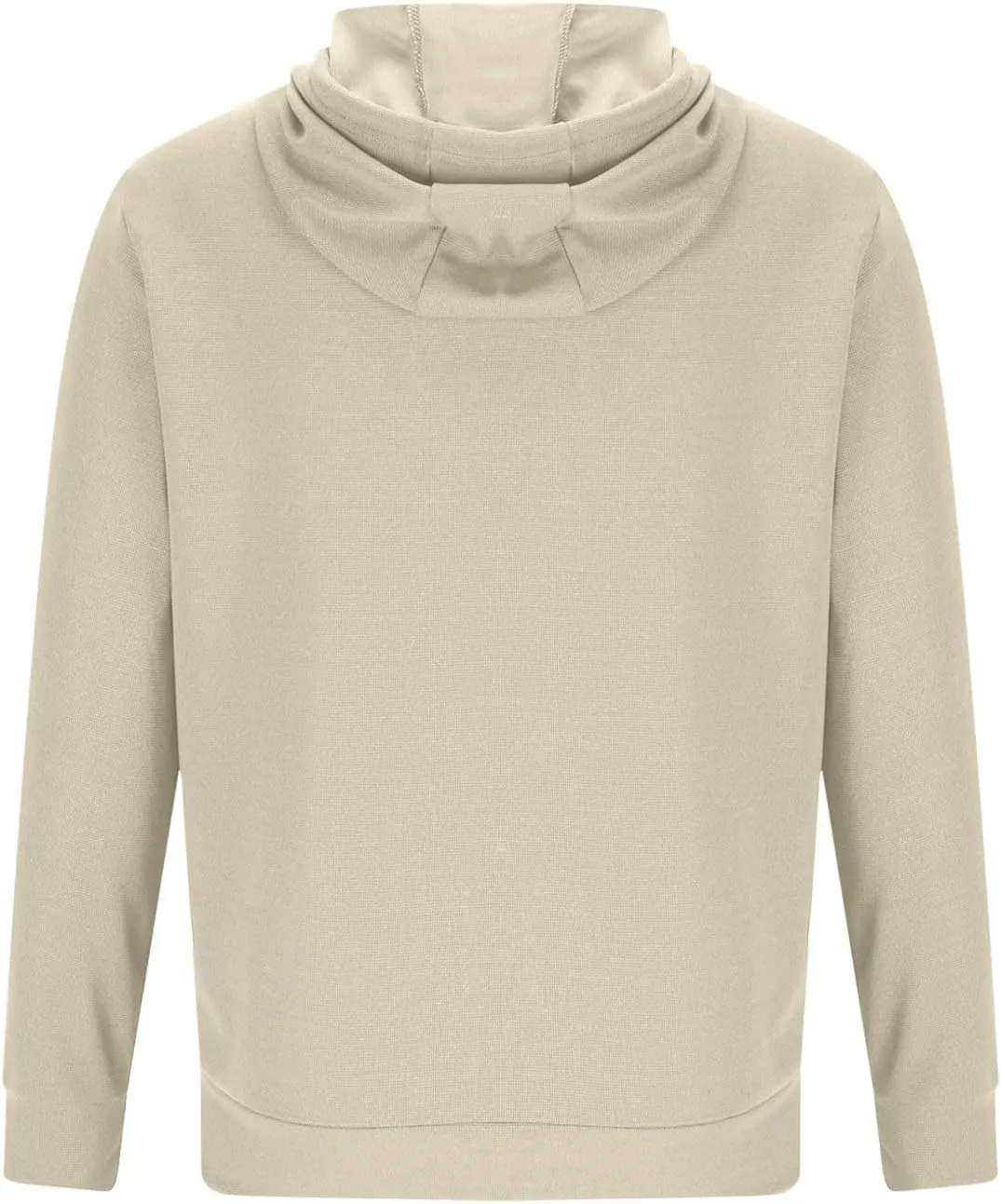 Mens Hooded Sweatshirt Long Sleeve Drawstring Solid Color Hoodies With Pocket Casual Relaxed Fit Pullover Shirts Tops
