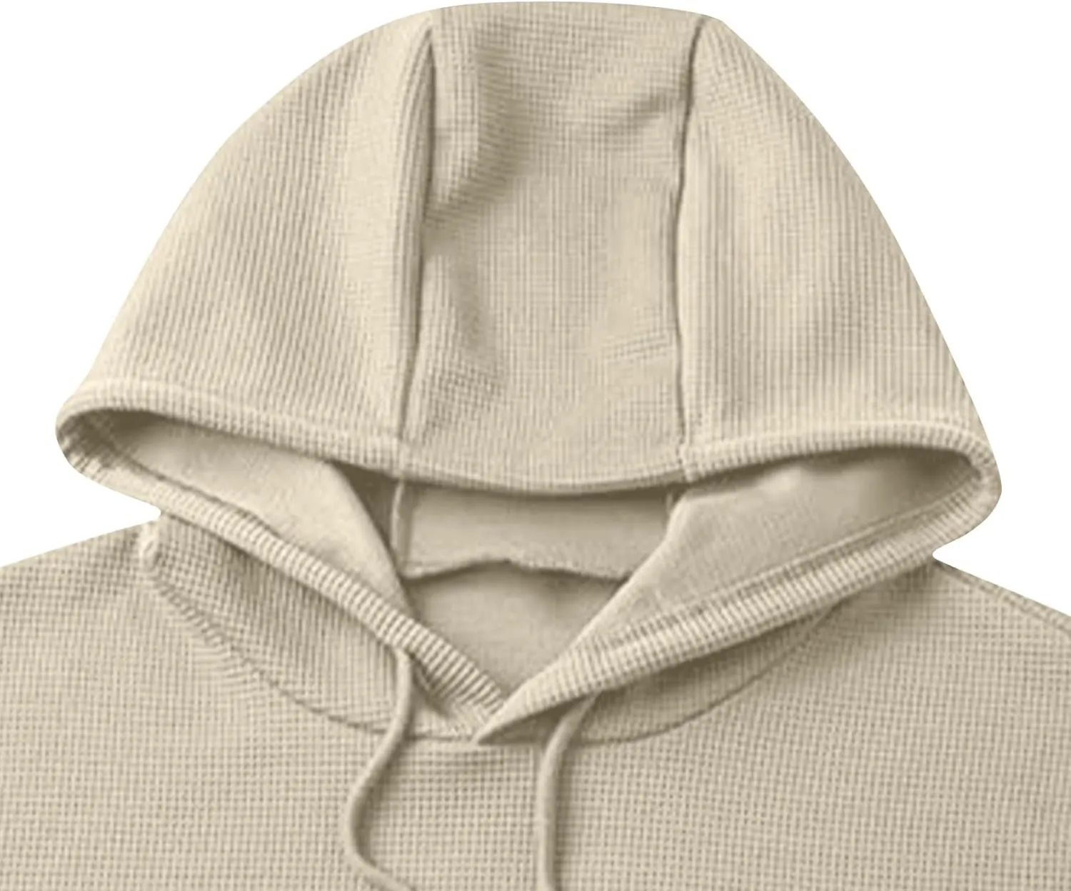 Mens Hooded Sweatshirt Long Sleeve Drawstring Solid Color Hoodies With Pocket Casual Relaxed Fit Pullover Shirts Tops