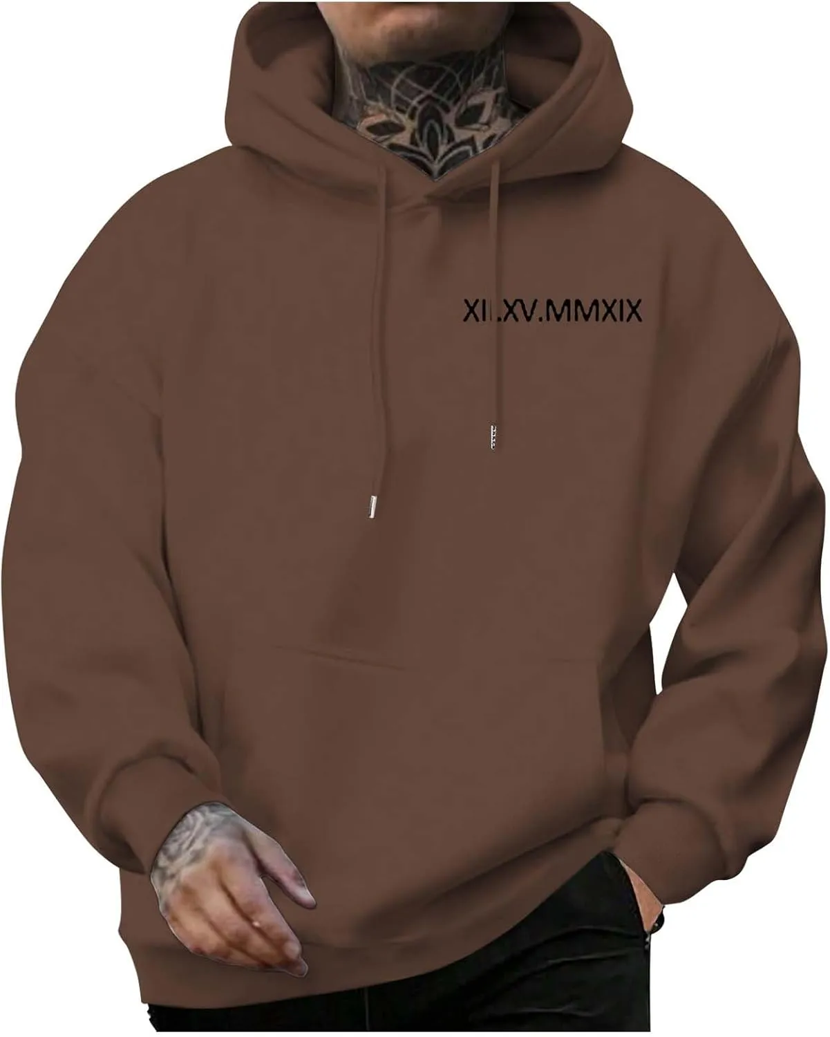 Men's Novelty Color Block Pullover Fleece Hoodies Workout Fit Cotton Blend Hooded Sweatshirts Casual Active Hoodie