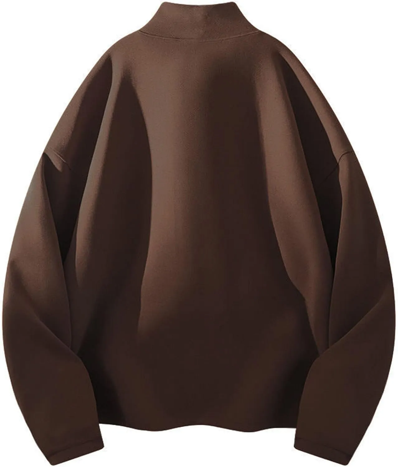 Men's Oversize Mock Turtleneck Sweater Long Sleeve Half Neck Pullover Thermal Loose Casual Solid Pullover Sweatshirt