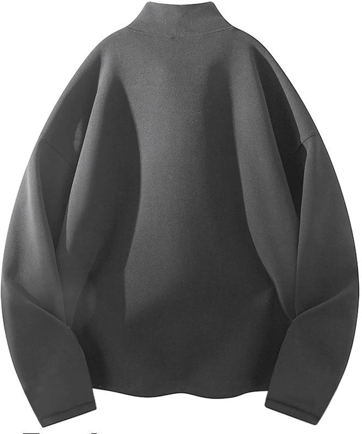 Men's Oversize Mock Turtleneck Sweater Long Sleeve Half Neck Pullover Thermal Loose Casual Solid Pullover Sweatshirt