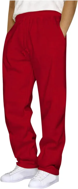 Mens Sweatpants Relaxed Fit Fashion Casual Trendy 2025 Straight Leg Pants Elastic Waist Sports Vacation Pants