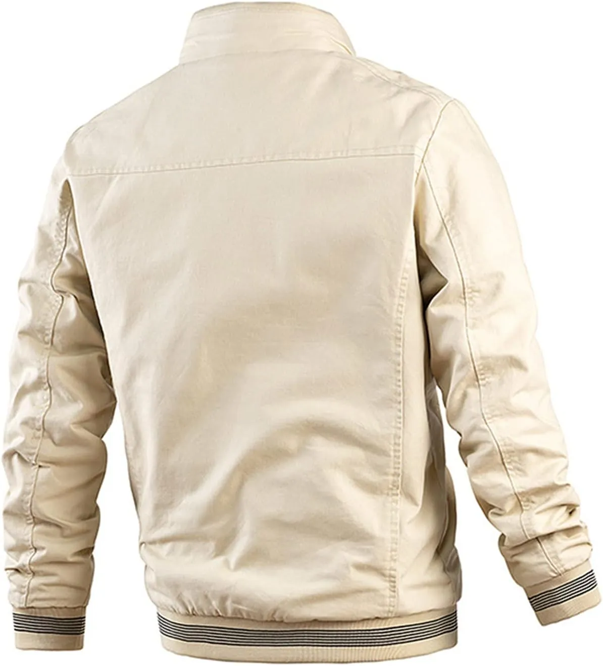 Mens Windbreaker Full-Zip Fleece Jacket Sherpa Lined Winter Coats Casual Zip Up Jackets Warm Outerwear with Pockets