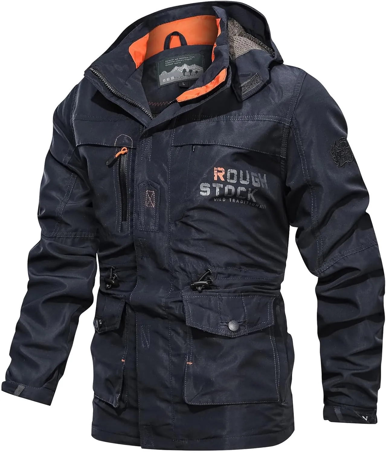Men's Winter Jacket Military Tactical Hooded Jackets Insulated Work Coats Warm Cargo Jackets Casual Windbreaker