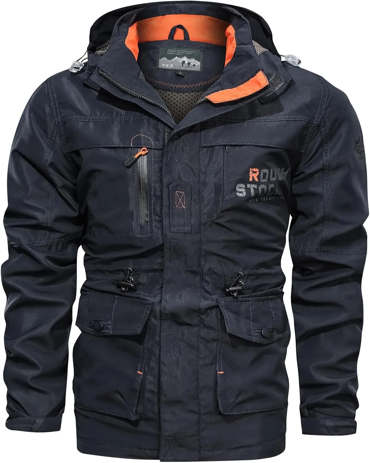 Men's Winter Jacket Military Tactical Hooded Jackets Insulated Work Coats Warm Cargo Jackets Casual Windbreaker