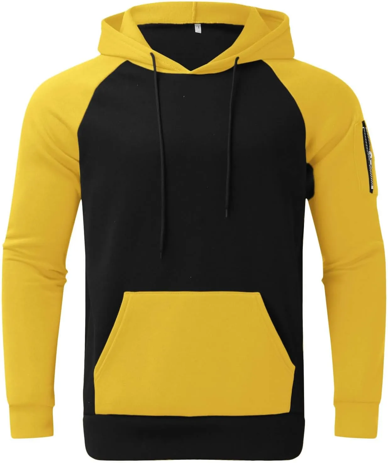 Muscularfit Mens Big and Tall Hoodies Pullover Color Block Long Sleeve Gym Workout Hoodies Casual Lightweight Sweatshirt 2023
