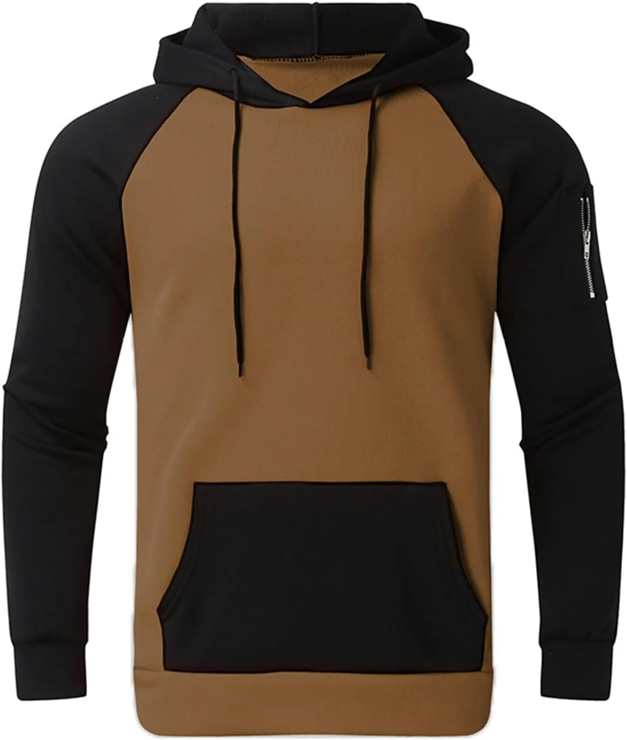 Muscularfit Mens Big and Tall Hoodies Pullover Color Block Long Sleeve Gym Workout Hoodies Casual Lightweight Sweatshirt 2023