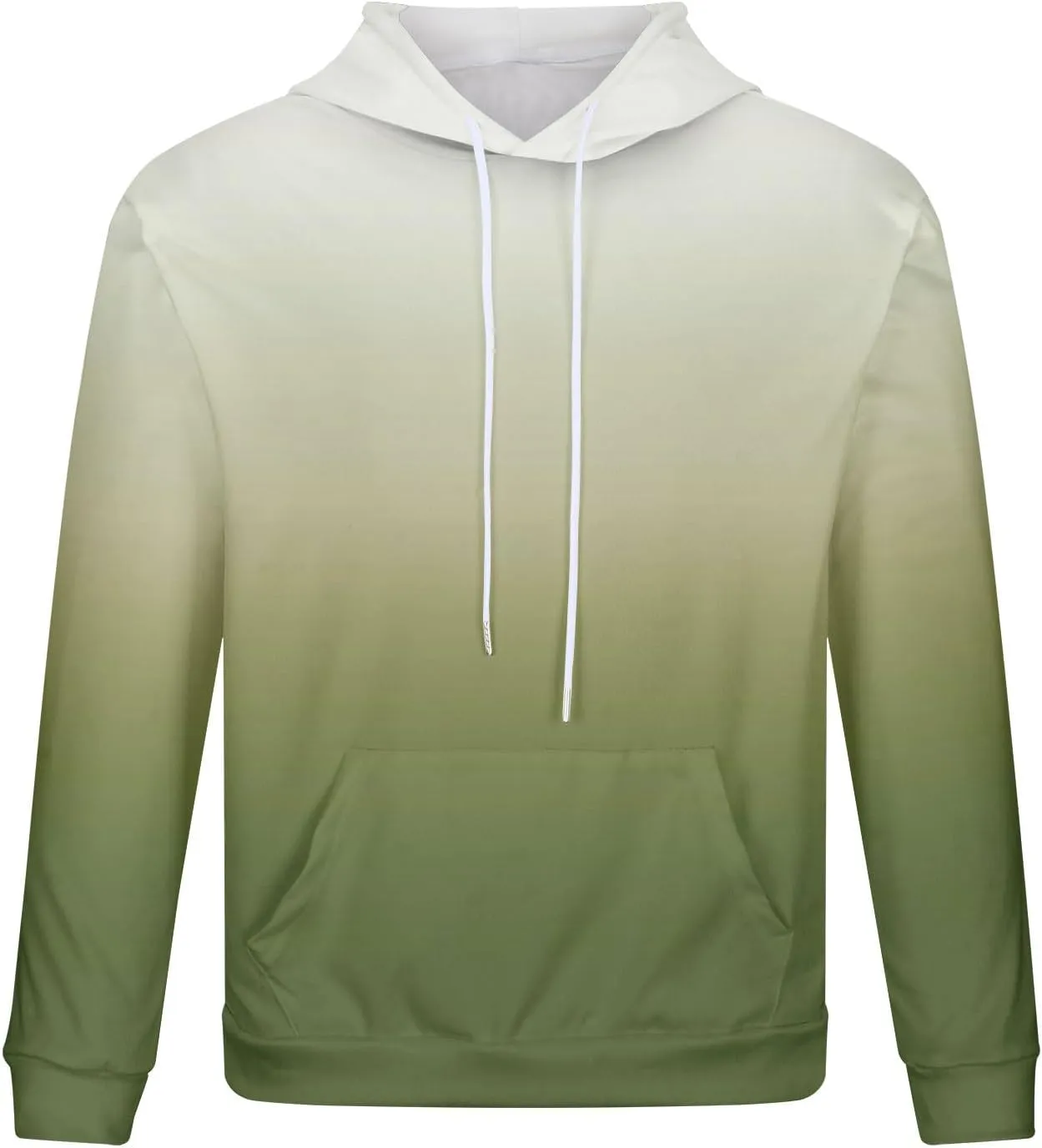 Muscularfit Sweatshirts for Men Big and Tall Long Sleeve Drawstring Hooded Pullover Casual Gradient Color Hoodies With Pocket